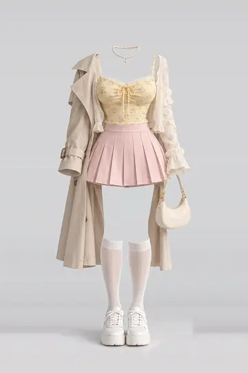 春装 · SPR-0002 · 黄色、碎花、吊带背心